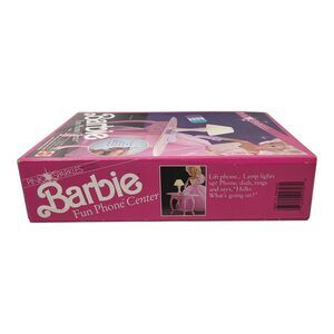 1990 Mattel Barbie Pink Sparkles Fun Phone Center #1707 Open Box